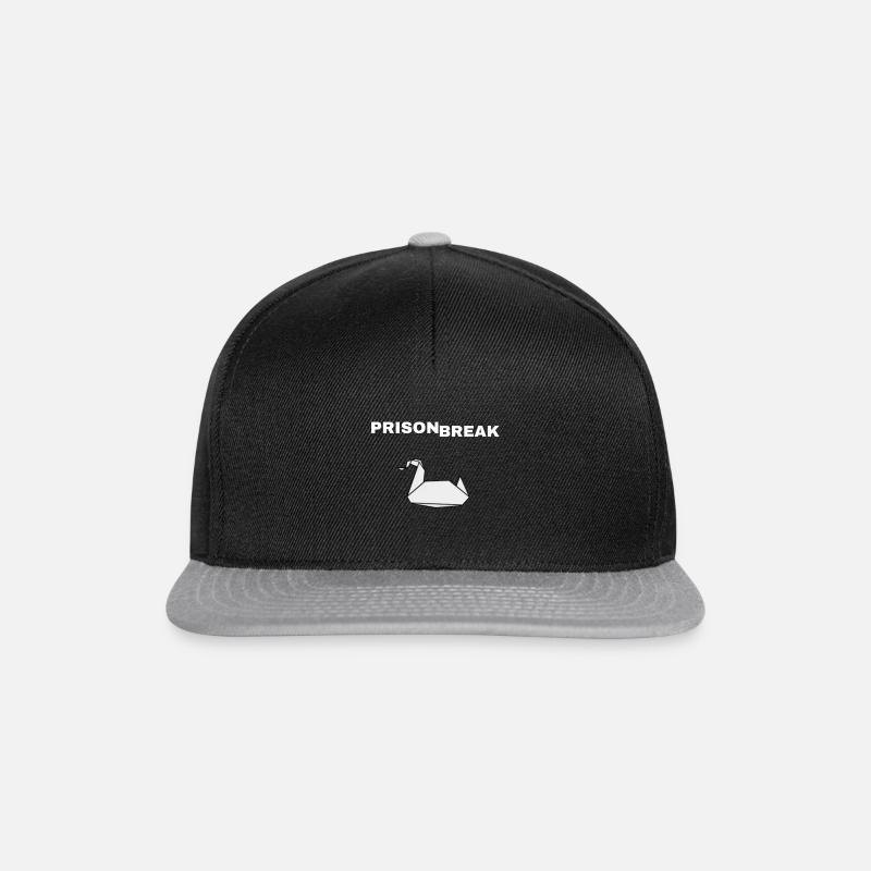 Prison Break Papier Kranich - Snapback Cap - Schwarz/Grau