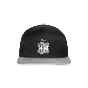 Magische Pilze - Snapback Cap - Schwarz/Grau - Vorne