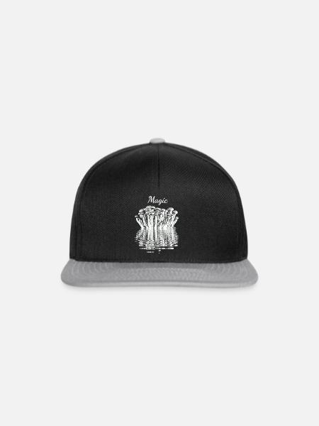 Magische Pilze - Snapback Cap - Schwarz/Grau