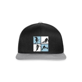 Skiing - Snapback Cap - Schwarz/Grau - Vorne