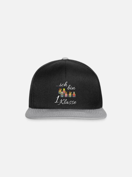 Ich bin 1. Klasse - Snapback Cap - Schwarz/Grau