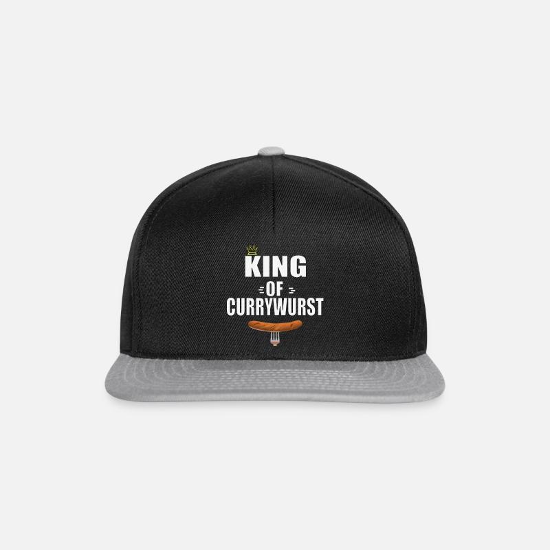 King of Currywurst Koenig der Currywurst - Snapback Cap - Schwarz/Grau