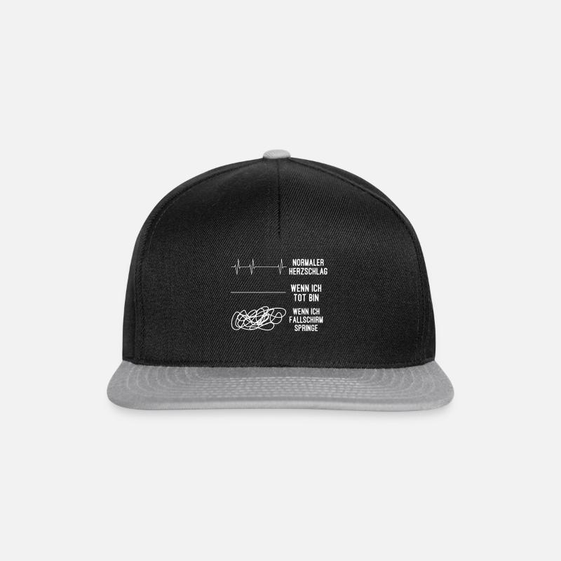 Fallschirm springen - Snapback Cap - Schwarz/Grau