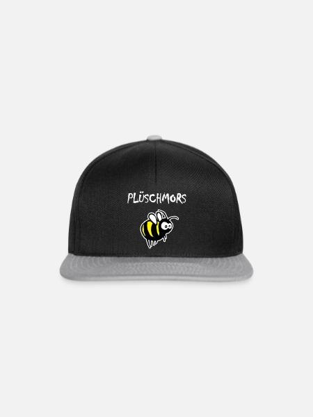 Plüschmors, Hummel, Plattdeutsch - Snapback Cap - Schwarz/Grau