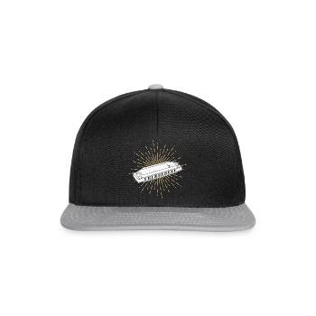 Harmonica Lover Harmonica Gift Mus - Snapback Cap - black/grey - Front