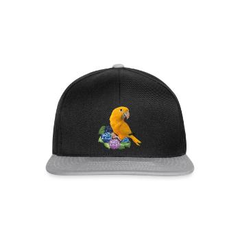 Guaruba Macaw - Snapback Cap - black/grey - Front