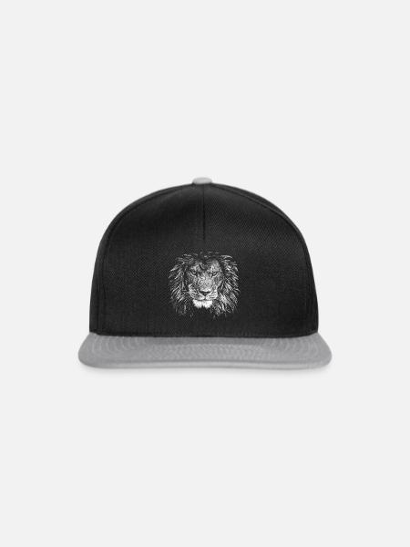 Löwe - Snapback Cap - Schwarz/Grau