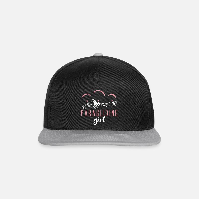 Paragliding Paragleiter Gleitschirm - Snapback Cap - Schwarz/Grau