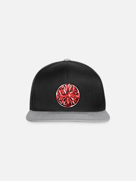 Diamant Edelstein - Snapback Cap - Schwarz/Grau