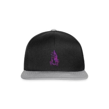 Shiva purple worn style - Snapback Cap - black/grey - Front
