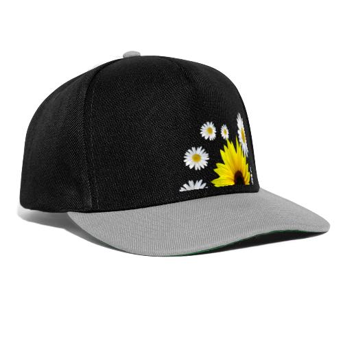 Sonnenblume mit Margeriten Blüten, floral, Blume - Snapback Cap