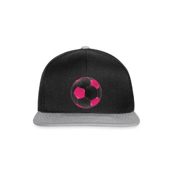 Football Pink Black Footballs Sticker - Snapback Cap - black/grey - Front