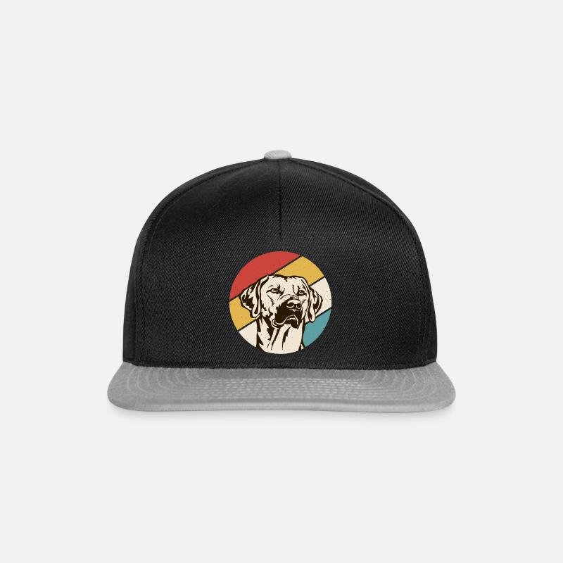 Rhodesian Ridgeback Hund - Snapback Cap - Schwarz/Grau