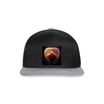 Herz Love Abstract Collection 3 - Snapback Cap - Schwarz/Grau - Vorne
