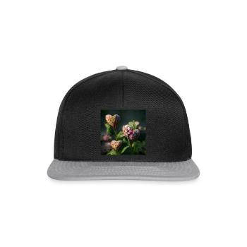 Herz Love Abstract Collection 6 - Snapback Cap - Schwarz/Grau - Vorne