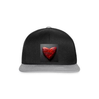 Herz Love Abstract Collection 13 - Snapback Cap - Schwarz/Grau - Vorne