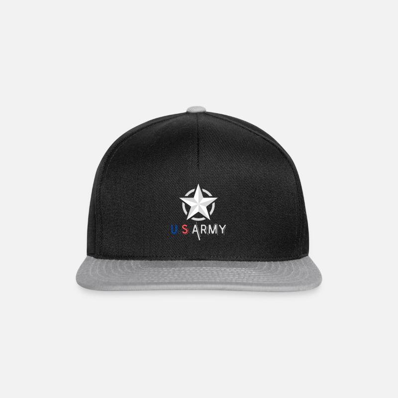 US-Armee - Snapback Cap - Schwarz/Grau