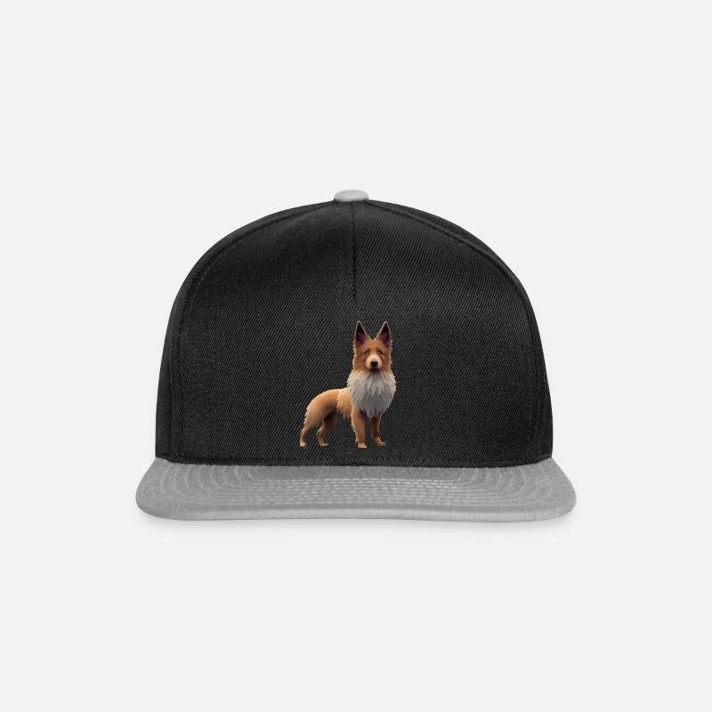 Belgischer Schäferhund Hund - Snapback Cap - Schwarz/Grau