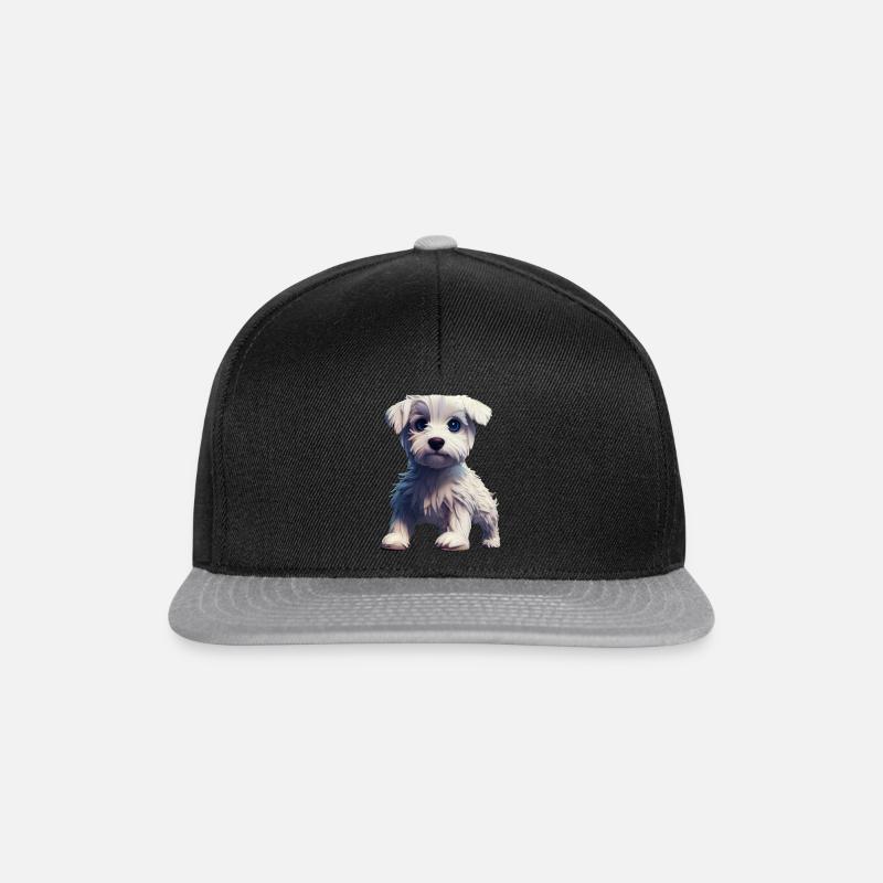 Westie Hund - Westie - Snapback Cap - Schwarz/Grau
