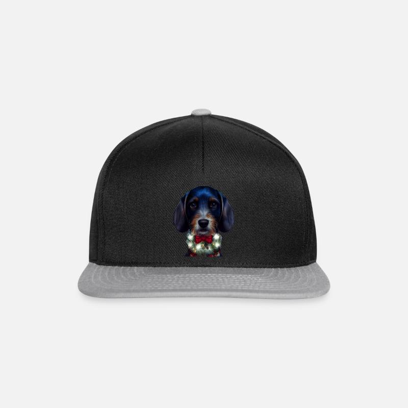 Bluetick Coonhound Weihnachten Bluetick Coonhound - Snapback Cap - Schwarz/Grau