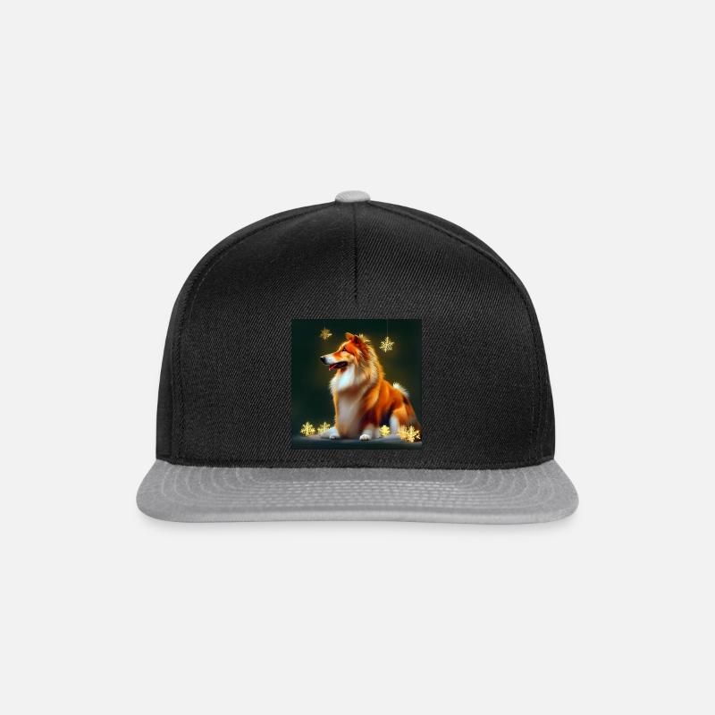 Rough Collie Weihnachten - Snapback Cap - Schwarz/Grau
