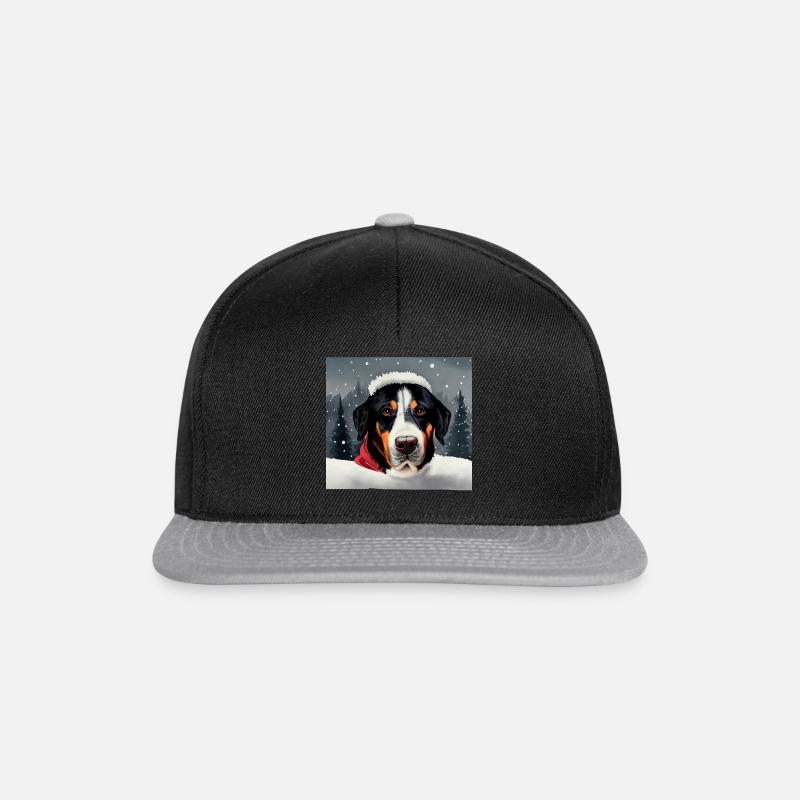Grosser Schweizer Sennenhund Weihnachten - Snapback Cap - Schwarz/Grau