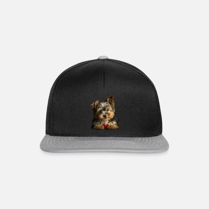 Biewer Yorkshire Terrier Saint-Valentin - Casquette snapback - noir/gris