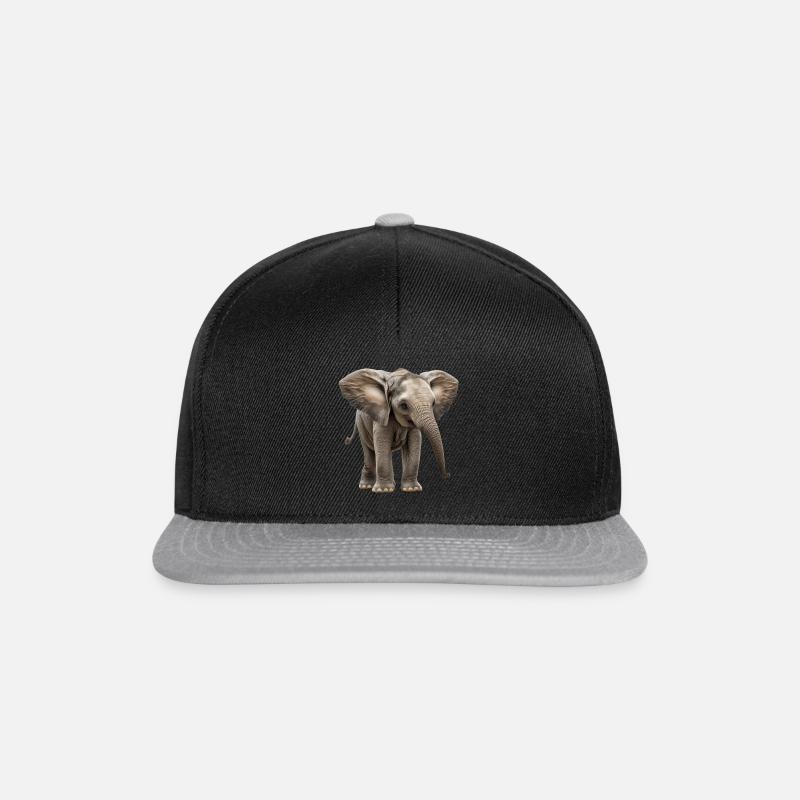Méga mignon bébé éléphant - Casquette snapback - noir/gris