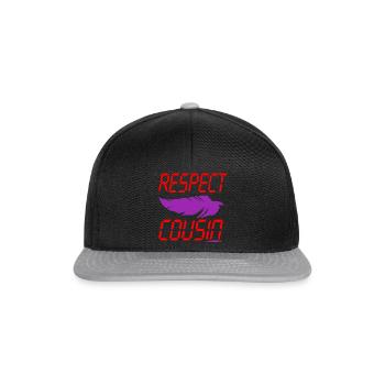 Respect Cousin - Snapback Cap - black/grey - Front