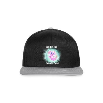 Ich bin süß - Snapback Cap - Schwarz/Grau - Vorne