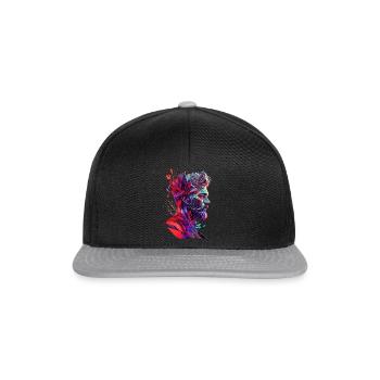 Finesse colorée - Casquette snapback - noir/gris - Devant