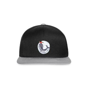 Surfer - funny illustration whale with cancer - Snapback Cap - black/grey - Front