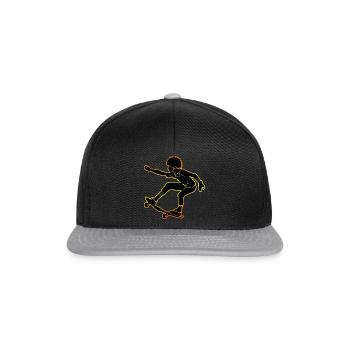 Skateboard - Casquette snapback - noir/gris - Devant