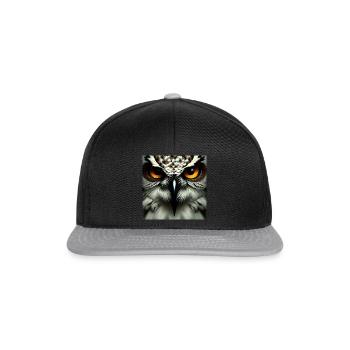 Owl - Snapback Cap - black/grey - Front