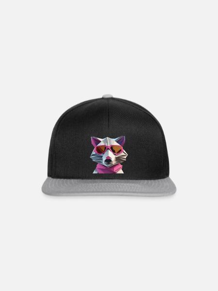 Epischer Waschbär II - Snapback Cap - Schwarz/Grau