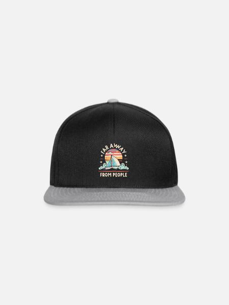 Segelboot - Snapback Cap - Schwarz/Grau