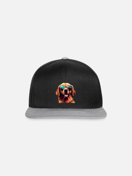 Golden Retriever Cool - Golden Retriever Hund - Snapback Cap - Schwarz/Grau