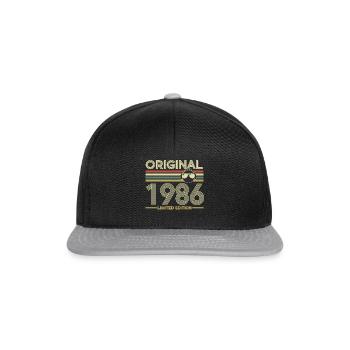 1986 - Snapback Cap - Schwarz/Grau - Vorne