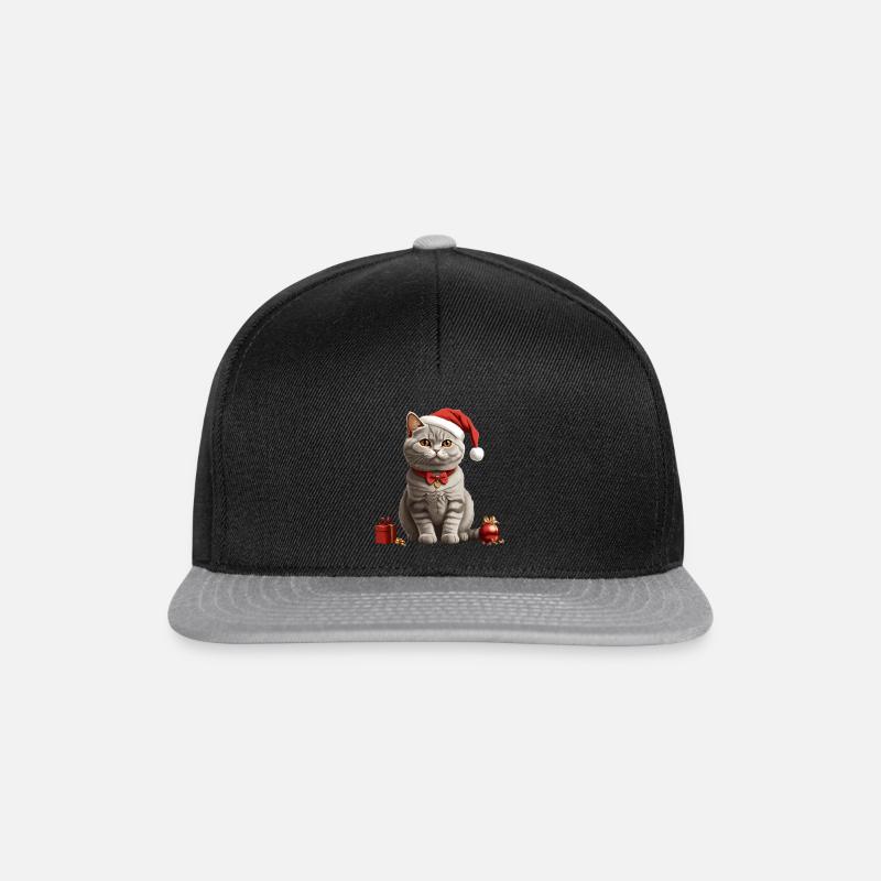 X-Mas B-Shorthair - Snapback Cap - Schwarz/Grau