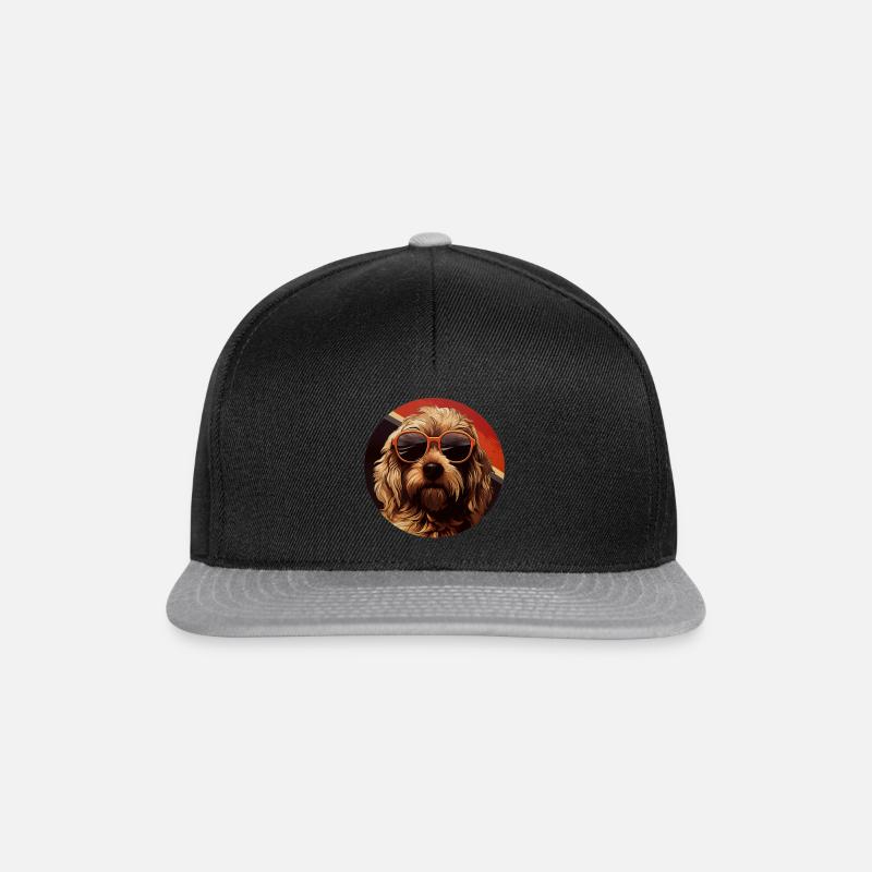 Labradoodle Cool - Labradoodle Hund - Snapback Cap - Schwarz/Grau