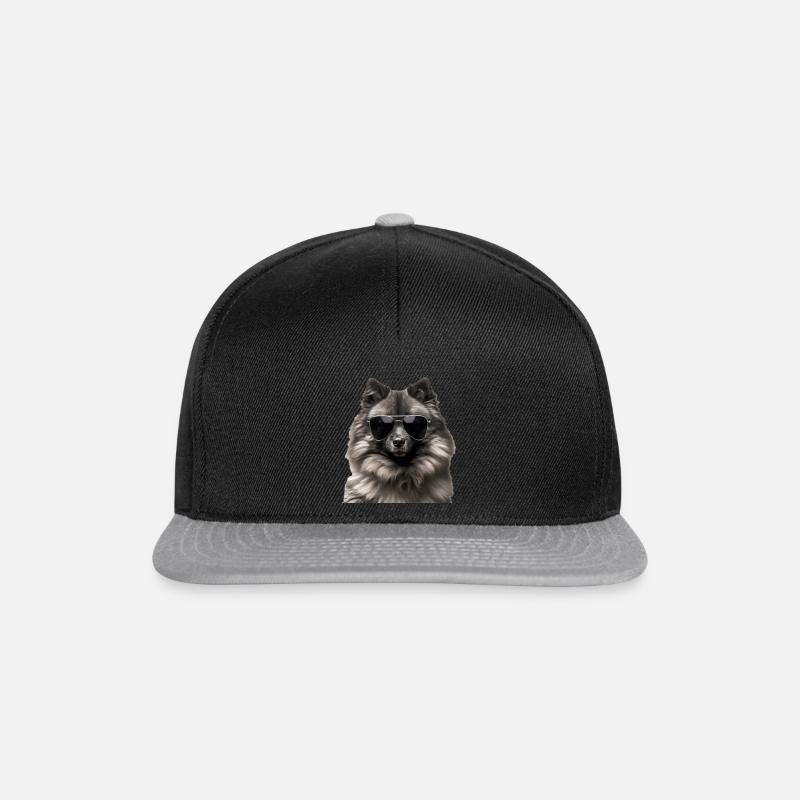 Wolfsspitz Cool - Wolfsspitz Hund - Snapback Cap - Schwarz/Grau