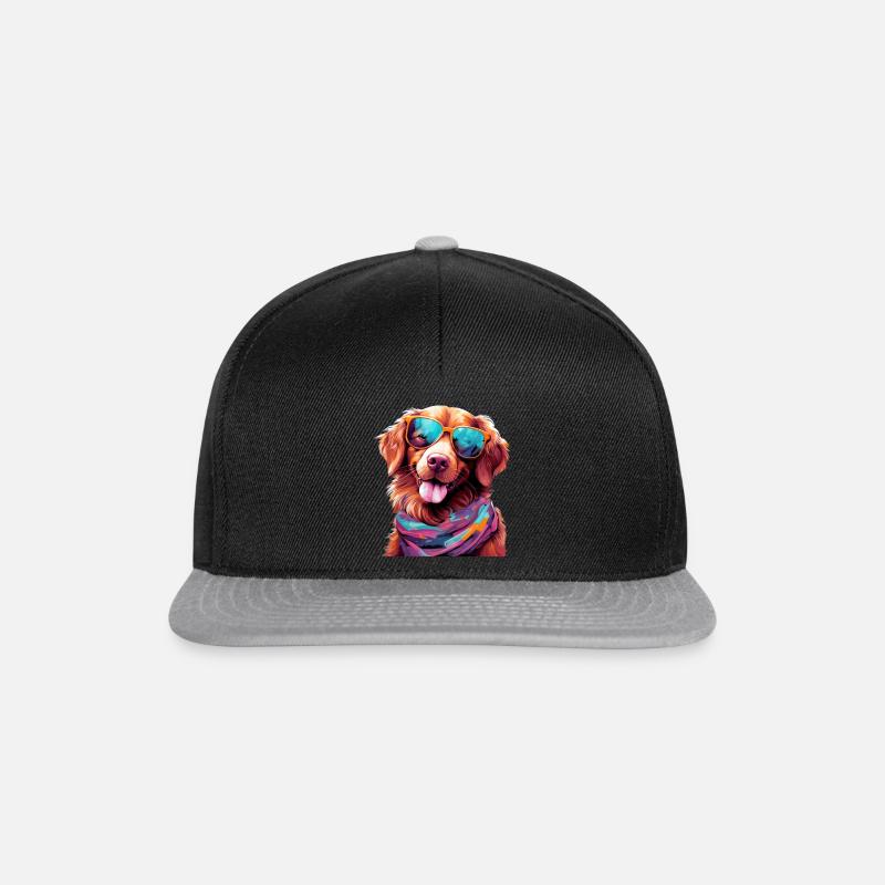 Nova Scotia Duck Tolling Retriever - Snapback Cap - Schwarz/Grau