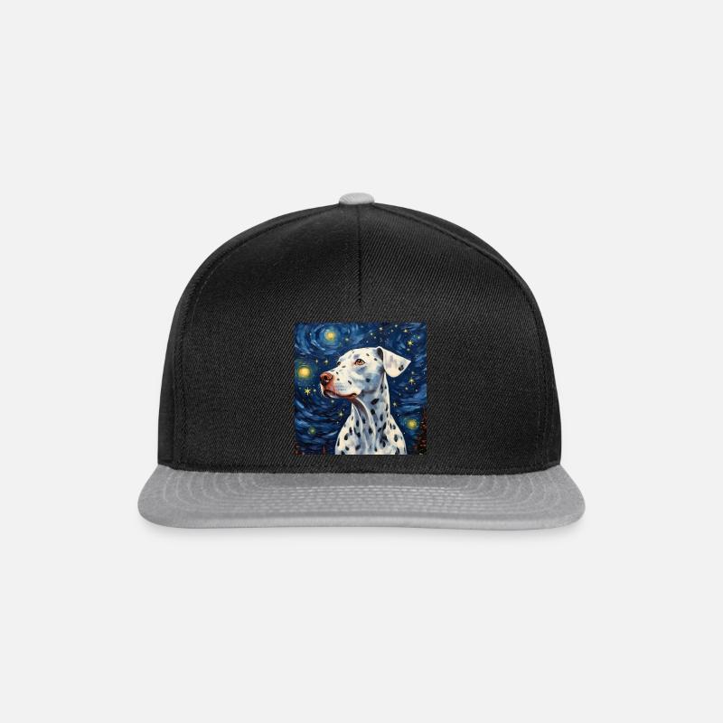 Dalmatiner Sternennacht - Snapback Cap - Schwarz/Grau