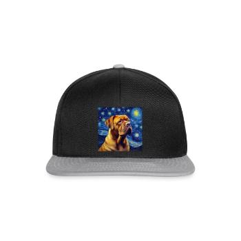 Bordeauxdogge Sternennacht - Snapback Cap - Schwarz/Grau - Vorne