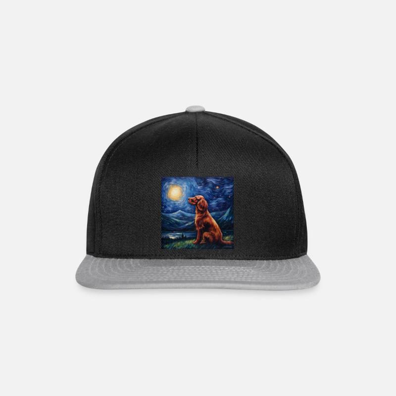 Irish Red Setter Sternennacht - Snapback Cap - Schwarz/Grau