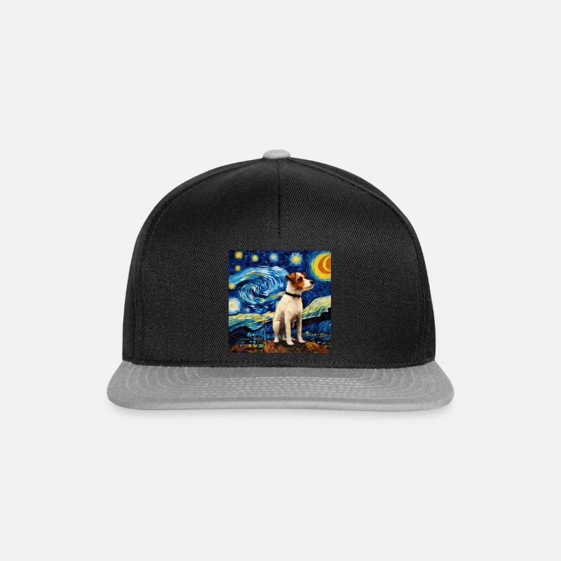 Jack Russell Terrier Sternennacht - Snapback Cap - Schwarz/Grau