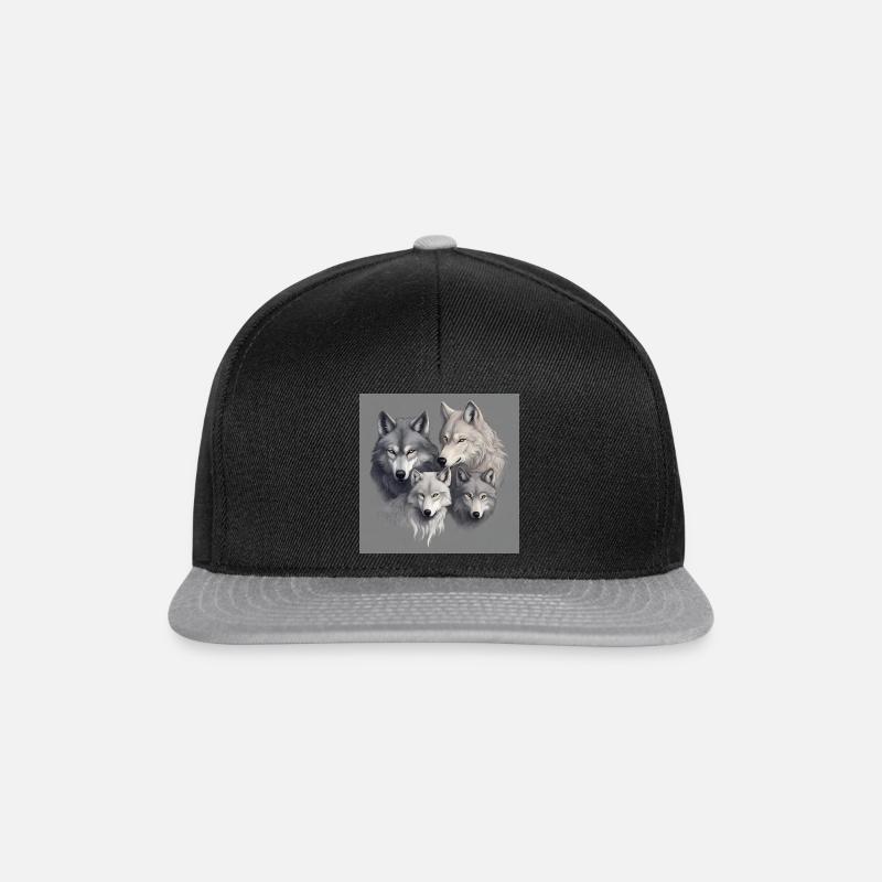 Wolf Pack - Snapback Cap - black/grey