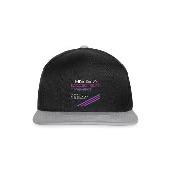 Designer T Shirt - Casquette snapback - noir/gris - Devant