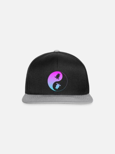 Schildkröte - Snapback Cap - Schwarz/Grau