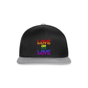 Love is Love - Snapback Cap - Schwarz/Grau - Vorne